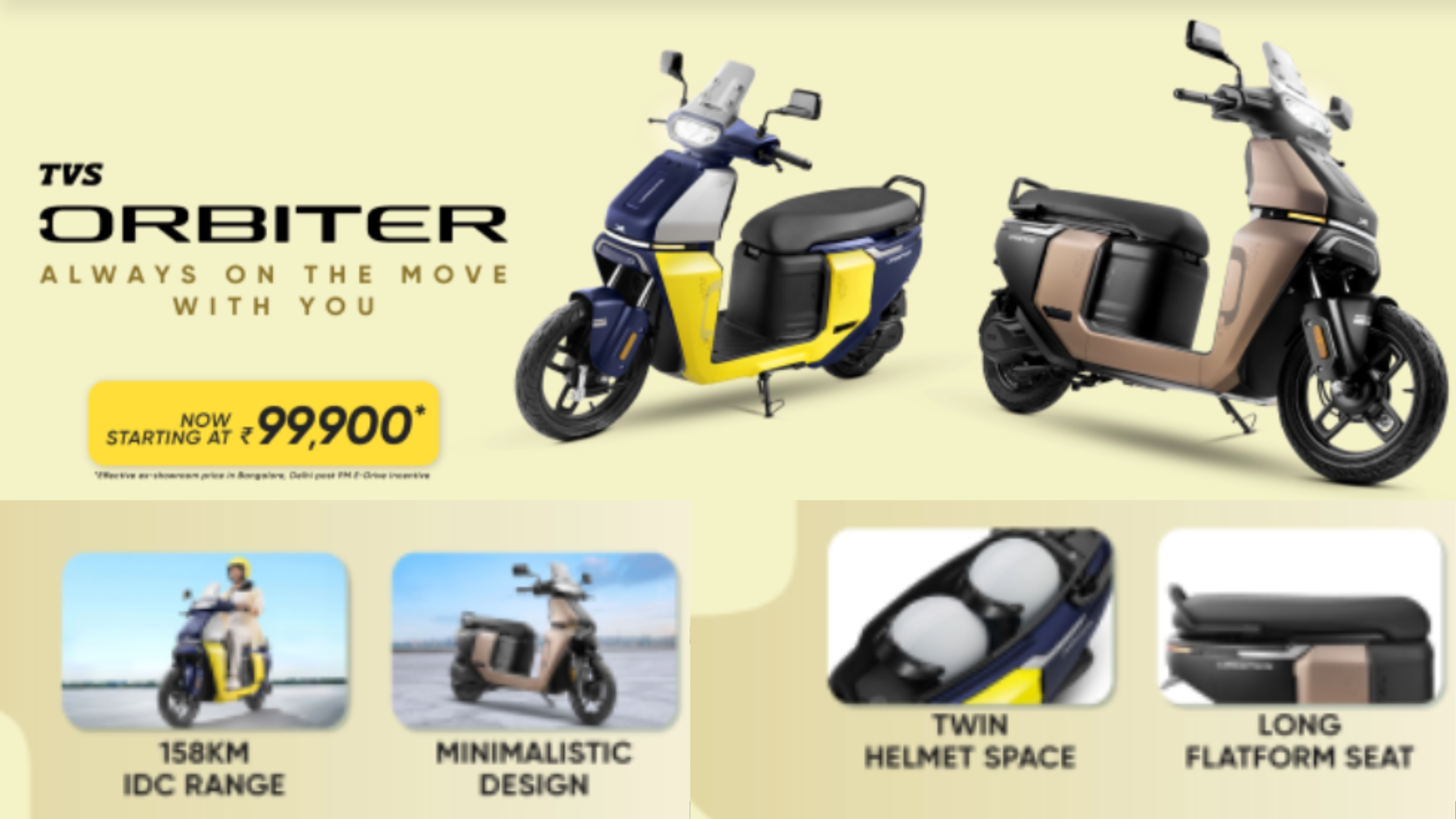TVS Orbiter Electric Scooter: ₹99,900 में 158 KM रेंज वाला नया धमाका 1 tvs-orbiter-electric-scooter
